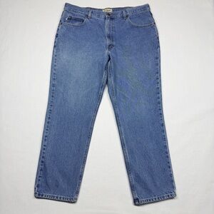 L.L. Bean Vintage Y2K Classic Straight Fit Jeans Leather Patch  Men's Size 38x29